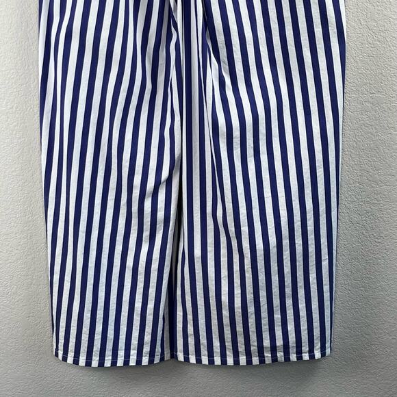 Revolve Onia Chloe Side Slit Wide Leg Striped Beach Pants White Blue Small/Med - Picture 11 of 15